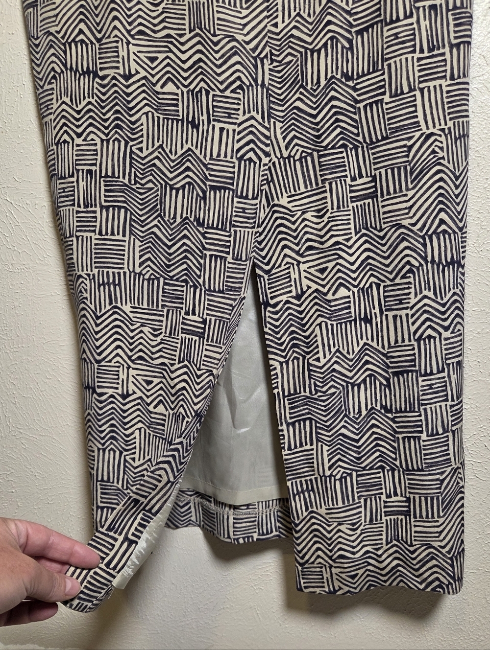Vintage Spenser Jeremy Silk Sleeveless Maxi Dress Geometric Artsy Y2k 90s Sz 12 - Picture 6 of 10